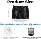2 Pcs Bird Cage Seed Catcher, Adjustable Bird Cage Net Cover, Reusable Soft - Image 2