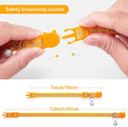 LLHK 2 Pack Breakaway Cat Collars & 2 Pcs Name Tags, Reflective Safety Kitten - Image 4
