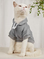 QWINEE Basic Dog Hoodie Sweatshirt Puppy Sweater Warm Cat Costumes Pet Clothes - Image 7