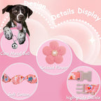 Medium Dog Collar with Flower, Dog Collars - Image 2