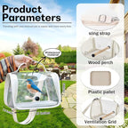 Hands Free Small Pet Cage with Breathable Mesh Windows Parrot Backpack - Image 2