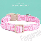 Faygarsle Cute Pink Bow Pattern Dog Collar - Image 2