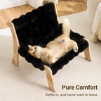 Solid Wood Cat Couch Bed for Indoor Cats, Modern Cat Sofa - Image 9
