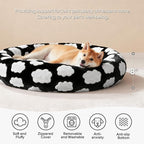JOEJOY Donut Calming Small Dog Bed, Round Cat Beds - Image 2