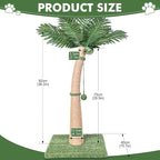 Palm Tree Cat Scratching Post, 3 Interactive Balls and Curved Design Scratching - Image 3