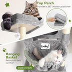 Globlazer Extra Large Cat Tower, 81-inch Tall Cat Tree - Image 4