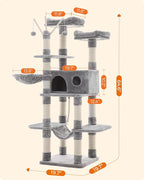 FEANDREA Cat Tree, Large Cat Tower, 64.6 Inches, Cat Activity Center - Image 6