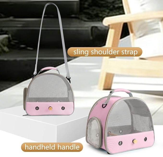 Bird Carrier, Portable Small Bird Parrot Parakeet Carrier - Image 4