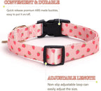 Pink Strawberry Pattern Dog Collar - Image 2