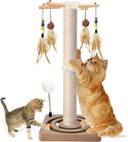 Tall Cat Scratching Post, 33 Inches, Interactive Furniture Toys by Awarmhome