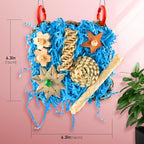 KATUMO Conure Toys, Bird Foraging Toys Parakeet Shredding Grass Mat Hanging Toys - Image 2