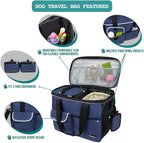 PetAmi Dog Travel Bag, Travel Pet Bag Organizer, Dog Food Travel Bag - Image 4