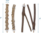 Mogoko 4 Pcs Bird Perches Parrot Stand Natural Wood Perch Parakeet Toys Bird - Image 3