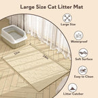 Silicone Cat Litter Trapping Mat, Large Waterproof 34" X 22" Cat Litter Box Mat - Image 5