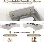Flip-Top Dog Feeding Station, Dog Food Cabinet - Image 4
