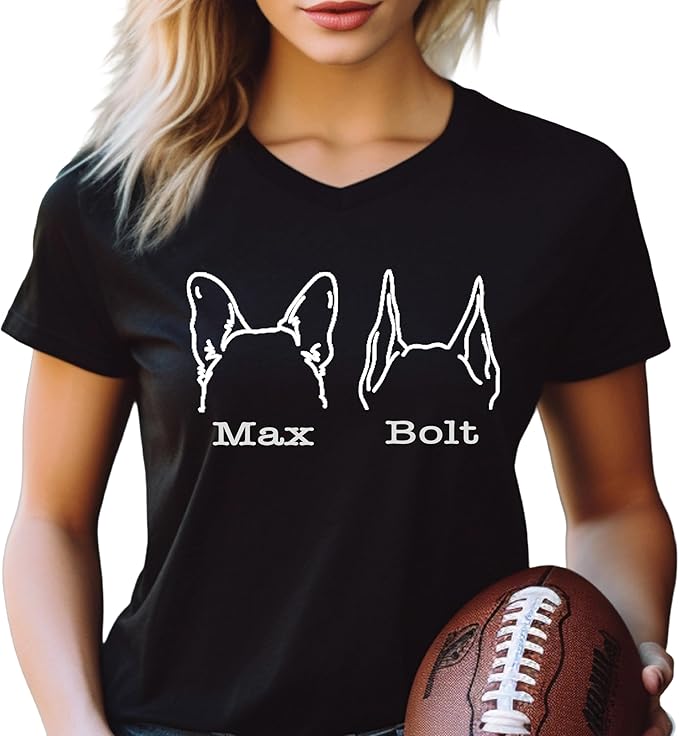 Custom Dog Mom Shirt for Women Pet Ears Sweatshirt by CustomUnique
