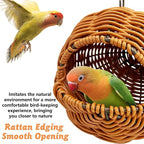 BNOSDM Rattan Parrot Nesting House Bird Nest Parakeet Hanging Swing Soft - Image 8