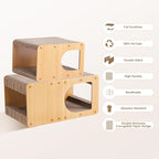 EHEYCIGA Cardboard Cat Scratcher House, 17-Inch Corrugated Cat Scratcher - Image 2