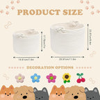 Personalized Dog Toy Storage Basket Custom Cotton Woven Bin - Image 2