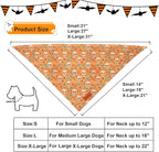 PTDECOR Halloween Dog Bandana, Skeleton Pumpkin Reversible Holiday Dog Scarf - Image 4