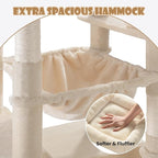 SHA CERLIN 81in Multi-Level Tall Cat Tree Tower - Image 6