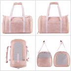 Fashion Leather Dog Carrier Cat Carrier Airline Approved Pet Carrier - Image 3