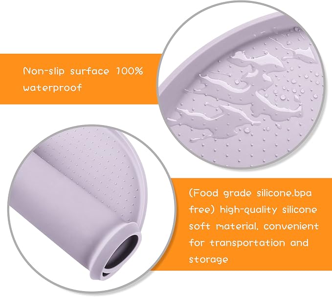 100% Waterproof 1.0" Raised Edge BPA Free Silicone Dog Food Mat, Pet Cat - Image 3