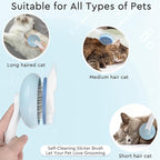 GJEASE Cat Grooming Glove Brush, Self-Cleaning Slicker Pet Brush - Image 2