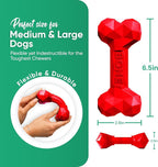 Natural Rubber Dog Chew Bone – Treat-Dispensing, Tough & Indestructible Chew - Image 2