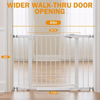Baby Gate for Stairs, 29.7-43" Auto Close Dog Gate for Doorways & Hallways - Image 2