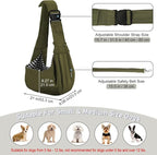 PETLOFT Reversible Dog Cat Sling Carrier, Small Dog Carrier, Adjustable Dog - Image 2
