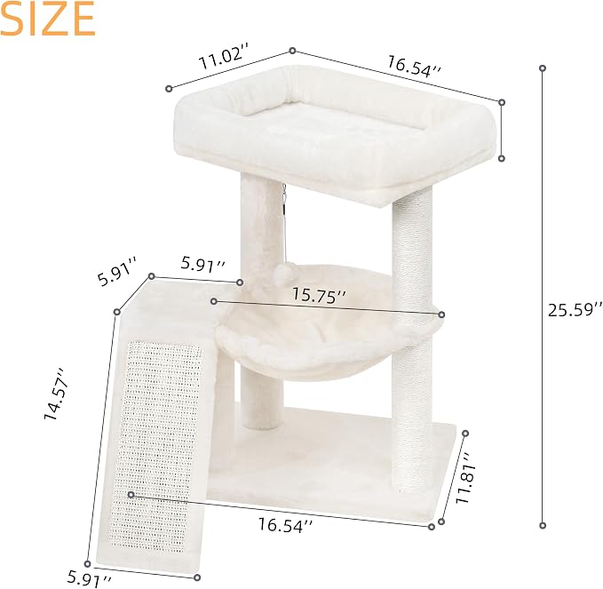 YOUPET Cat Tree with Cat Scratching Post - Image 2