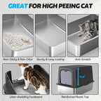Enclosed Stainless Steel Cat Litter Box - Image 3