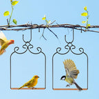 2 Pack Hummingbird Swings and Perches, Metal Frame Bird Swing - Image 6