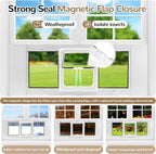 Cat Door for Window, Fits 31"-36" Width Windows, Quick-Fit Pet Door Window - Image 5