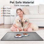 39.4"x29.5" Large Pet Food Mat, Silicone Dog Mats - Image 4