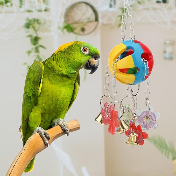 Hypeety Pet Parrot Toy Plastic Colorful Birds Ball - Image 7