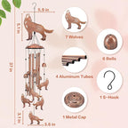 Wolf Wind Chimes for Outside, Wolf Gifts for Women/Men/Sympathy Gift/Memorial - Image 3