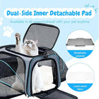 Double Expandable Cat Carrier, Airline Approved Soft-Sided Pet Travel Carrier - Image 8