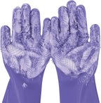 Pecute Pet Grooming Gloves, Heat Resistant, Silicone Bathing and Massaging by pecute