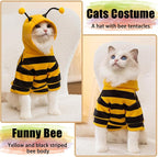DENTRUN Sphynx Hairless Cats Costume Funny Bee Warm Winter Sweater Cute - Image 4