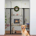 51" Extra Tall Cat Gate for Doorway Auto Close Encrypted Cat Gate 28.5"-48.7" by PamperYourPet
