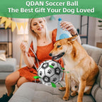 QDAN Dog Soccer Balls Toy with Bell Inside, Outdoor Interactive Dog Toys - Image 2