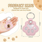 Custom Leather Pet Fur Keychain – Personalized Memorial Keepsake Keyring - Image 3