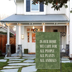 In Our Home We Care for All People Plants Animals Garden Flag, Double Sided - Image 5