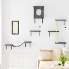 NUNU LAB Cat Wall Shelves Set, Scratching Post, Wall Shelves - Image 6