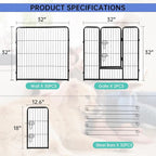 BestPet | Dog Playpen | 32 Inch, 32 Panels | Heavy Duty Metal Pet Exercise Pen - Image 8