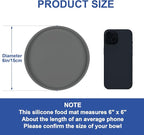 Arespark Pet Silicone Food Mat, Round Eating Tray - Image 5