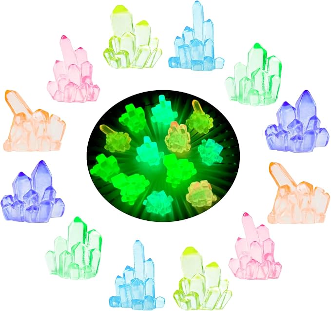 MIUPOO Glow Crystal, Betta Stones, Glow in The Dark Crystal, Bonsai Decor by WelcometoMIUPOO