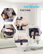 Hey-brother Cat Tree with Large Hammock, Cat Condo with Sisal-Covered - Image 4